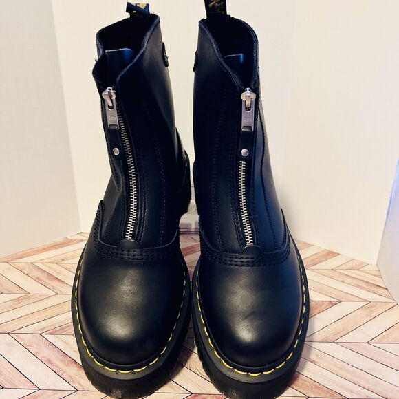 Dr. Martens Black Leather Platform Boots main image 9